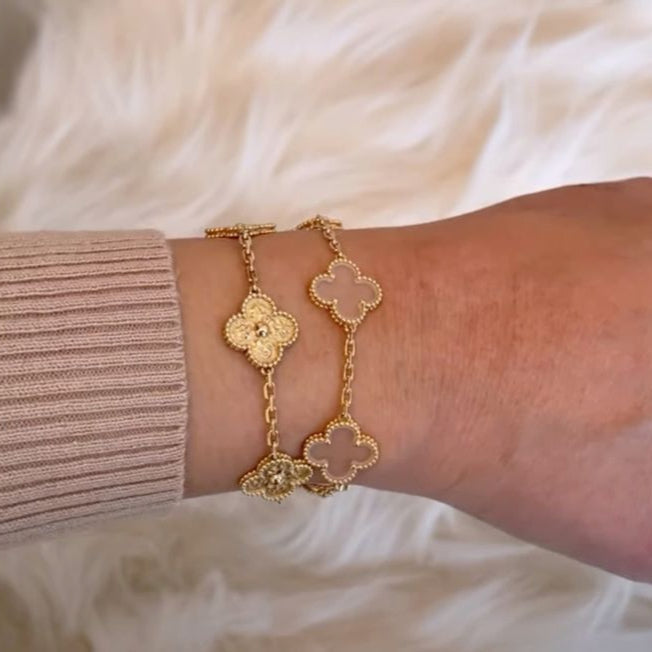Klaver Goud Zirkonia