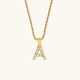 Elaria Letter Initial Diamanten Ketting