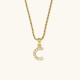 Elaria Letter Initial Diamanten Ketting