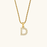Elaria Letter Initial Diamanten Ketting