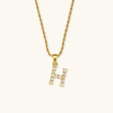 Elaria Letter Initial Diamanten Ketting