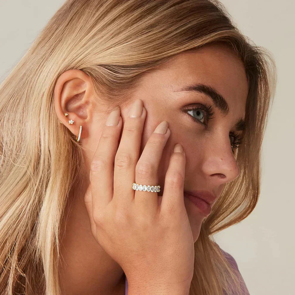 Sami Diamant Simulant Gouden Ring