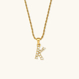 Elaria Letter Initial Diamanten Ketting
