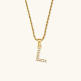 Elaria Letter Initial Diamanten Ketting