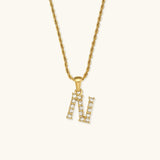 Elaria Letter Initial Diamanten Ketting