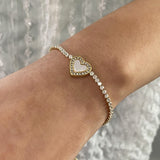 Rani Diamond Heart Tennisarmband 
