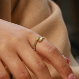Olivijn gouden ring