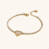 Rani Diamond Heart Tennisarmband 