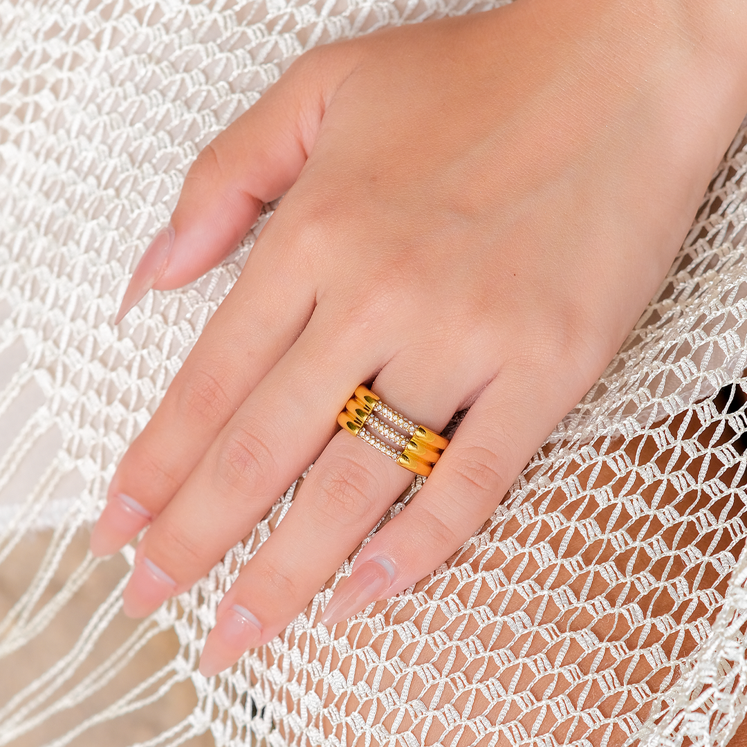 Alira diamanten gouden ring