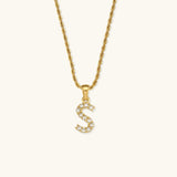 Elaria Letter Initial Diamanten Ketting