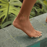 Charlie roestvrijstalen gouden enkelband