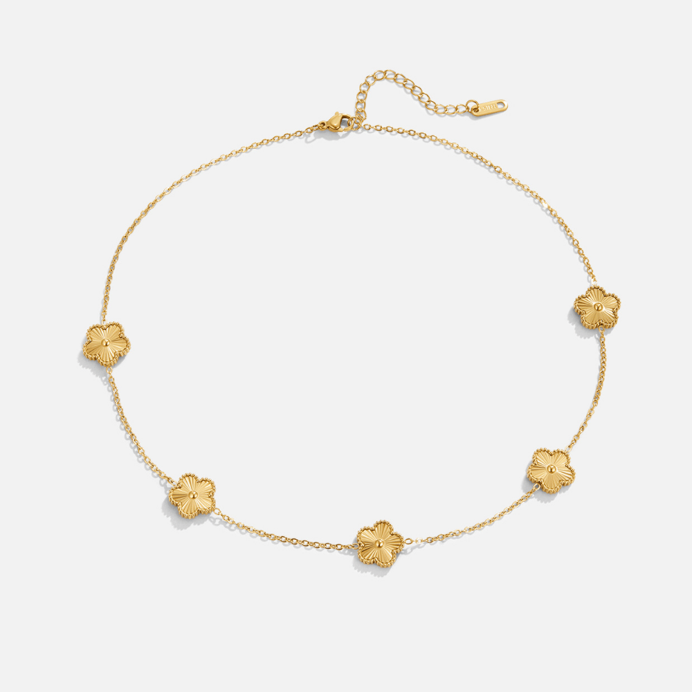 Klaver gouden ketting